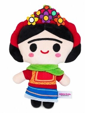 Frida Kahlo-Inspired Plush Doll Multicolor Soft Toy